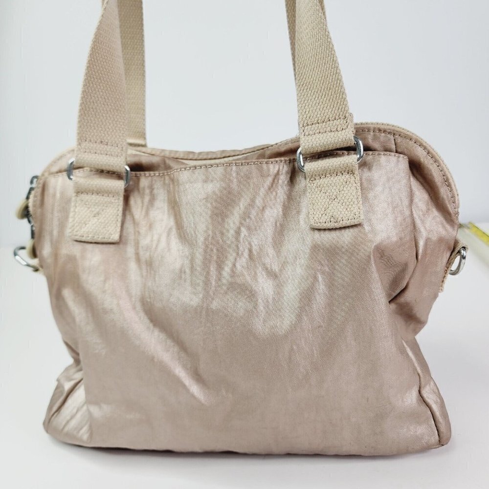 Kipling Elysia Metallic Shoulder Bag Rose Gold Strap‎ Zipper Medium Travel - Picture 9 of 15